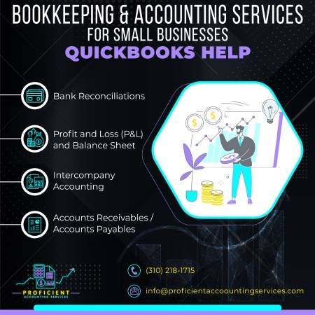 Bookkeeper for Small Business - Tax Prep, Payroll, and Bookkeeping (San Gabriel Valley - Glendale &amp; Pasadena Areas - REMOTE ONLINE)