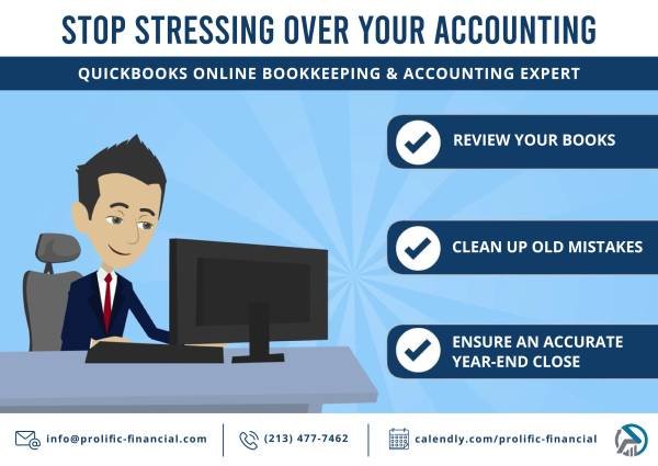 QuickBooks Bookkeeping Expert: Accounting, Payroll, Clean-Up/Catch-Up Services (West Hollywood, Los Angeles - DTLA, Koreatown, Hollywood)