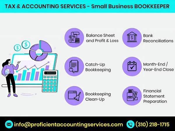 ACCOUNTING Services | BOOKKEEPING &amp; TAX Preparation for Small Business (West Los Angeles-Santa Monica &amp; West LA areas (REMOTE/ONLINE))